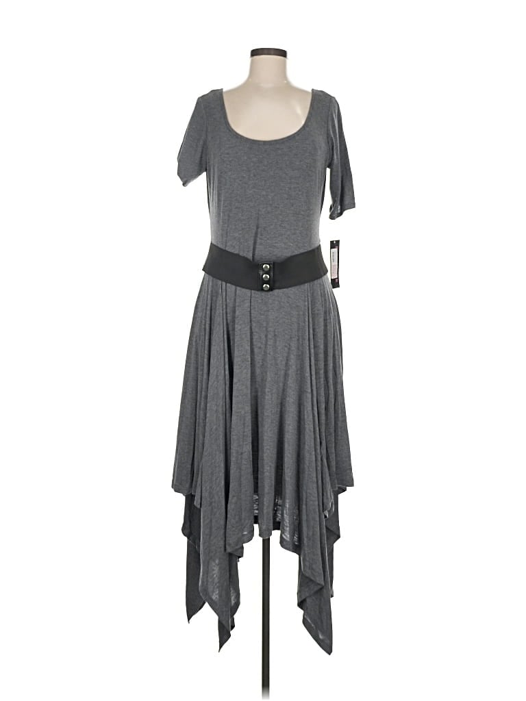Pre-owned Signature By Robbie Bee Casual Dress In Gray