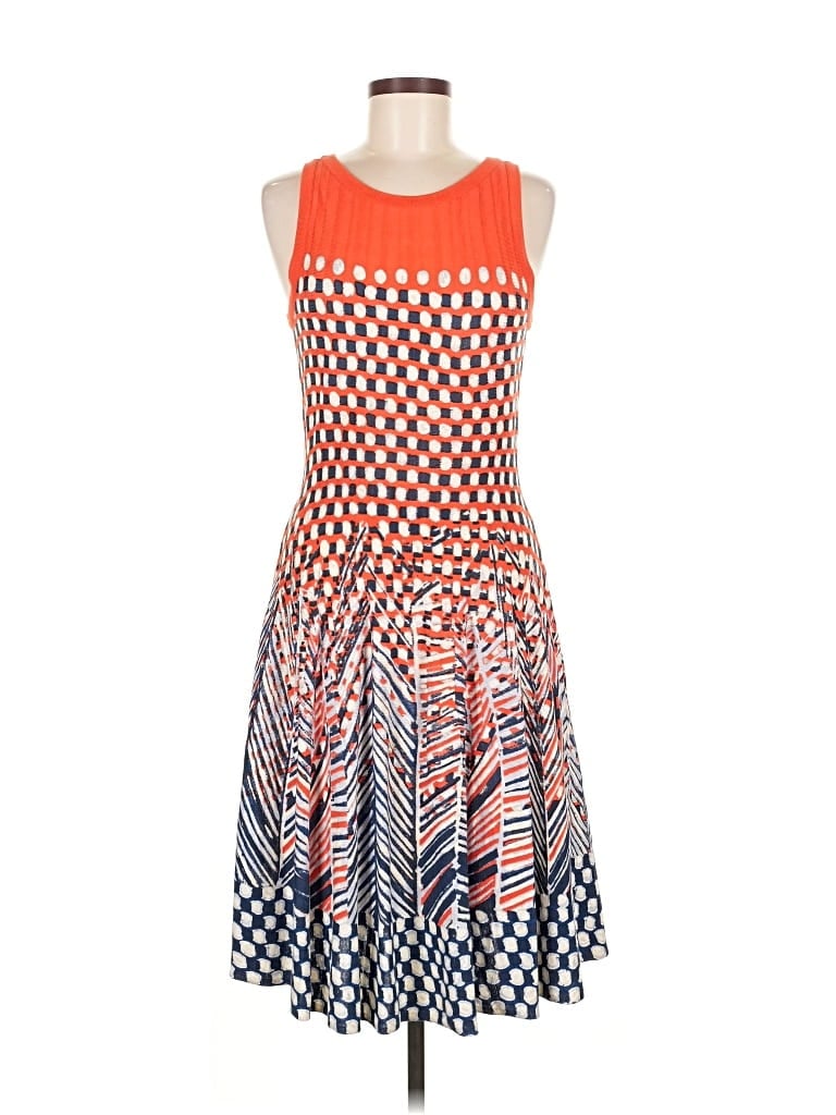 Pre-owned Nic + Zoe Casual Dress In Orange