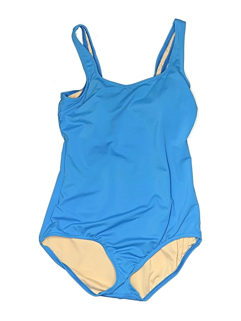 Pre-owned Lands' End One Piece Swimsuit In Blue