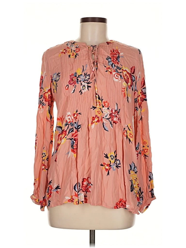 Pre-owned Old Navy Long Sleeve Blouse In Pink