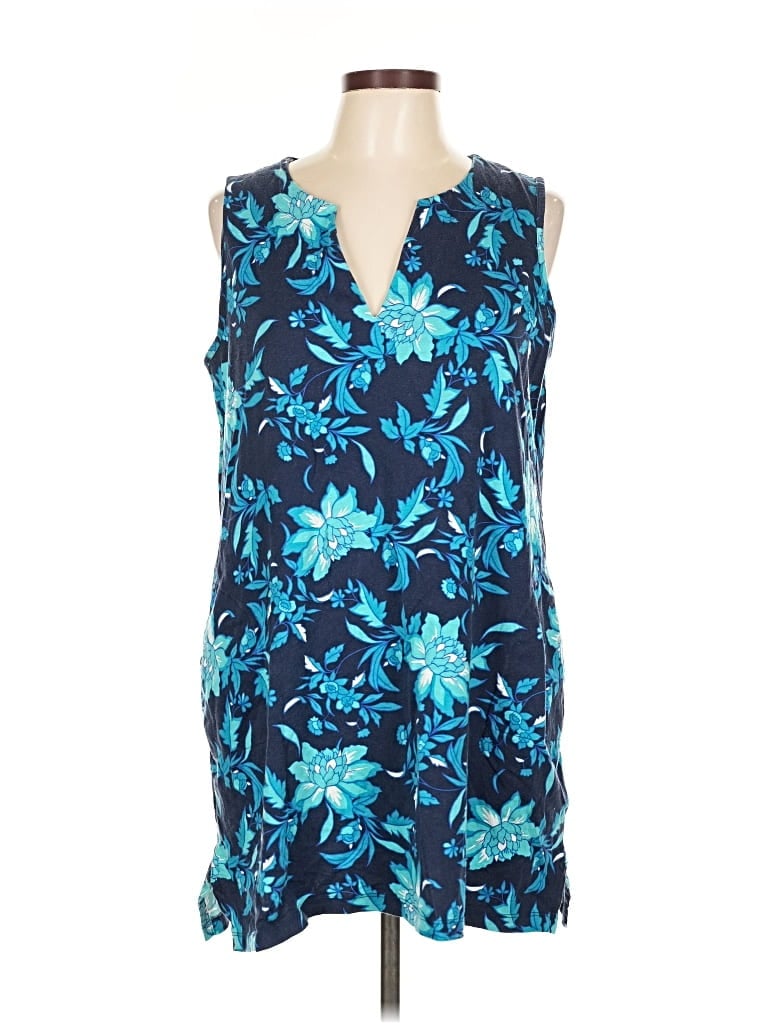 Pre-owned Lands' End Casual Dress In Blue