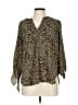MICHAEL Michael Kors Animal Print Gold 3/4 Sleeve Blouse Size L - photo 1