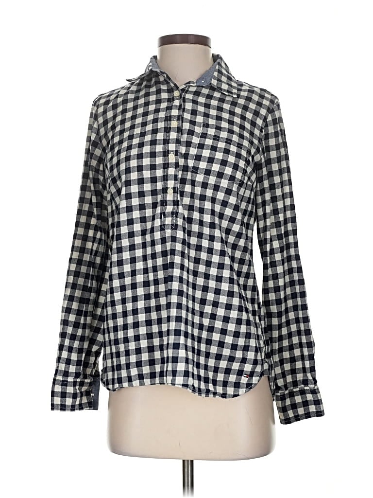 Pre-owned Tommy Hilfiger Long Sleeve Button Down Shirt In Blue