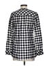 Talbots Checkered-gingham Black Gray Long Sleeve Blouse Size XS - photo 2