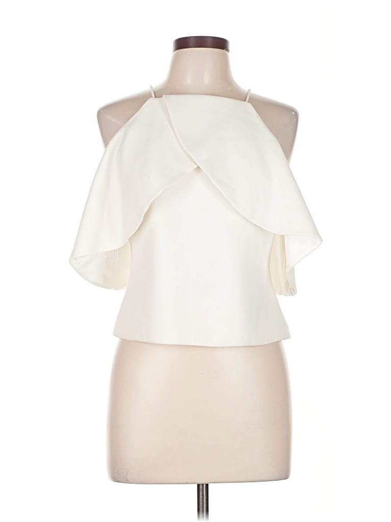 Pre-owned Eliza J Sleeveless Blouse In White