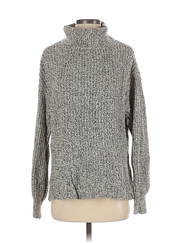 Pre-owned H&m Turtleneck Sweater In Gray