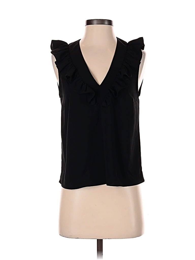 Pre-owned French Connection Sleeveless Blouse In Black