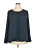 Ann Taylor LOFT 100% Polyester Teal Long Sleeve Blouse Size XXL - photo 1