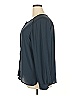 Ann Taylor LOFT 100% Polyester Teal Long Sleeve Blouse Size XXL - photo 5