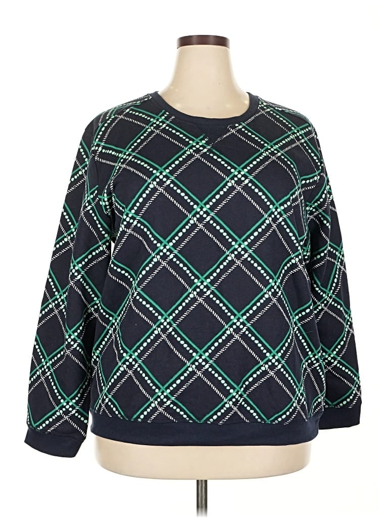 Pre-owned Karen Scott Sport Pullover Sweater In Green
