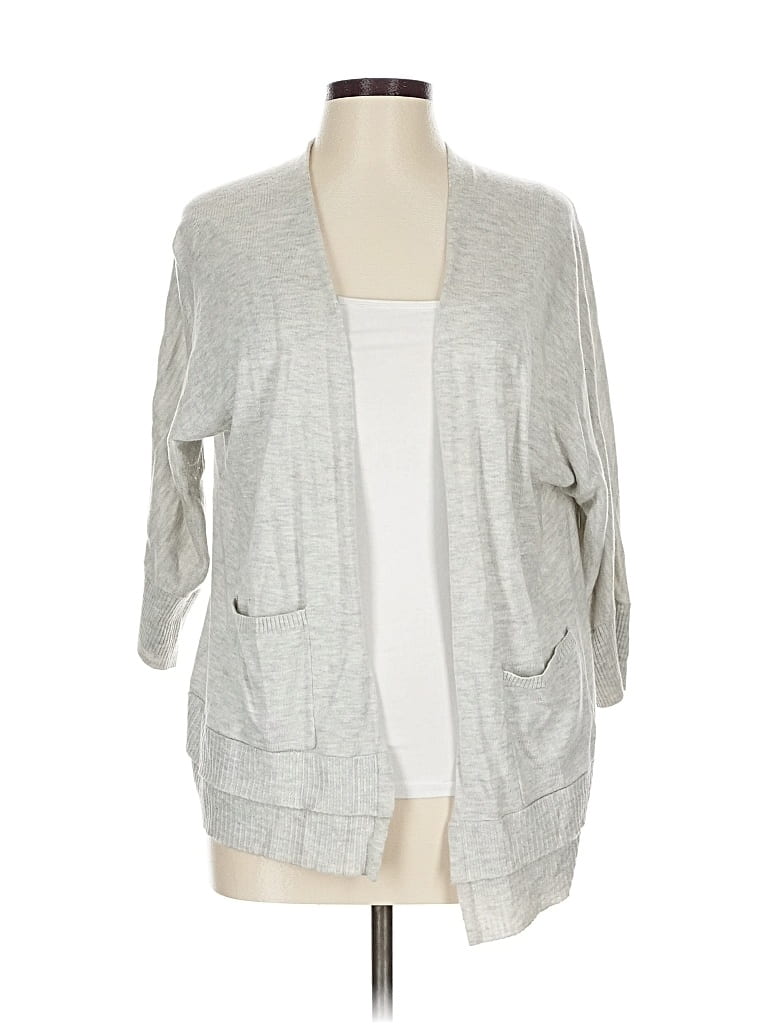 Pre-owned Lucky Brand Cardigan Sweater In Silver