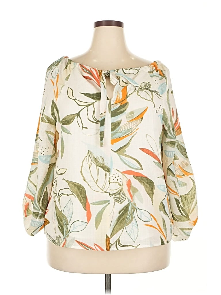 Pre-owned A New Day 3/4 Sleeve Blouse In White