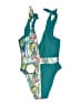 Palma Graphic Teal One Piece Swimsuit Size M - photo 2