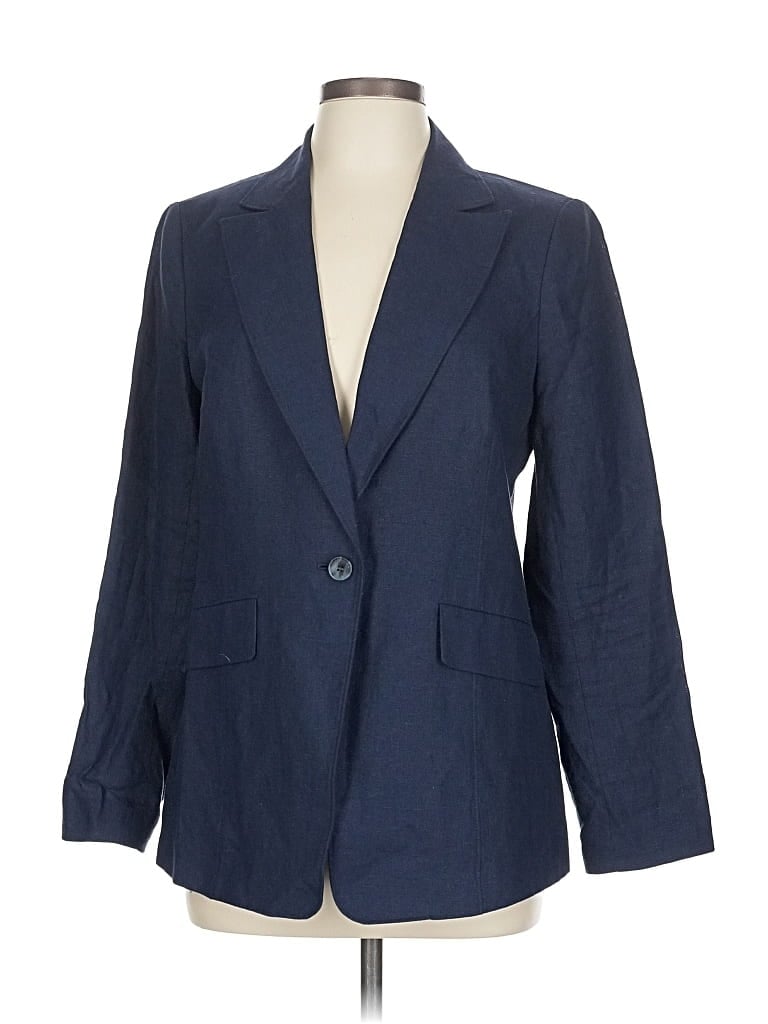 Pre-owned Talbots Blazer Jacket In Blue