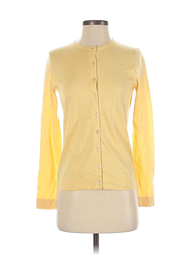 Pre-owned Sutton Studio Cardigan Sweater In Yellow