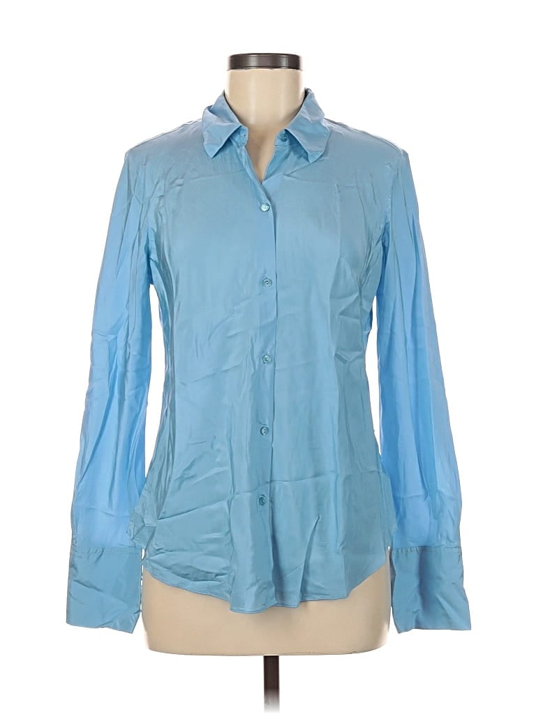 Pre-owned Rebecca Taylor Long Sleeve Blouse In Blue