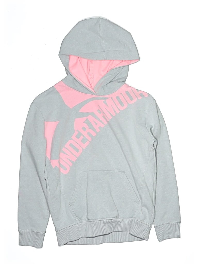 Pre-owned Under Armour Kids' Pullover Hoodie In Gray