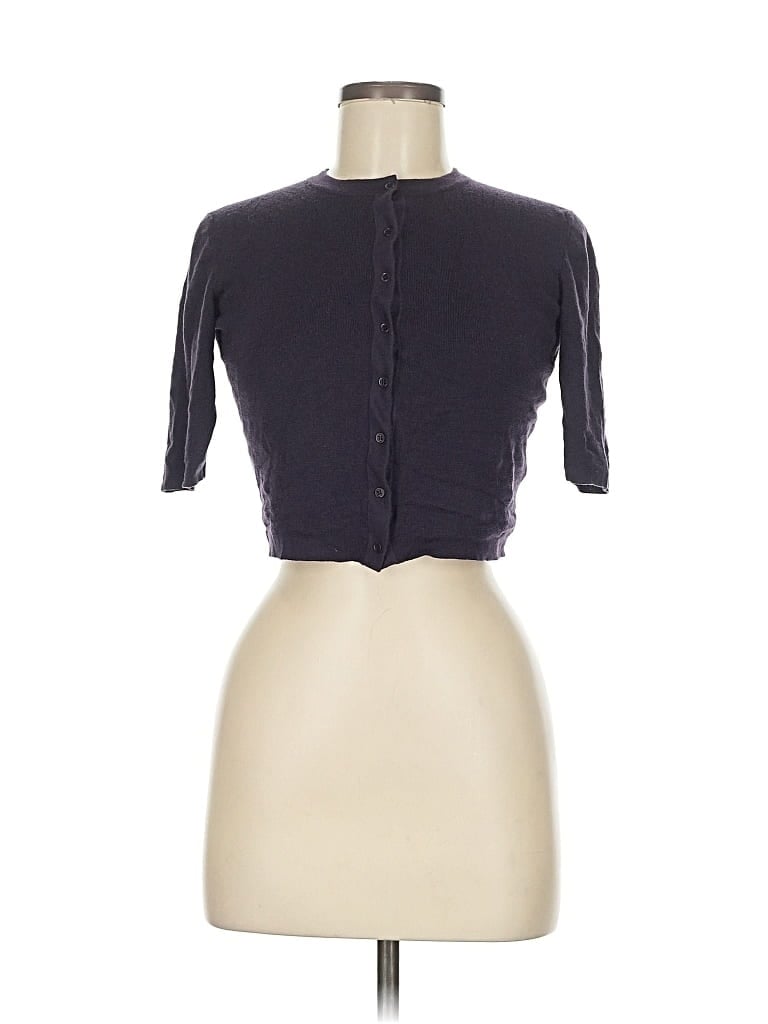 Pre-owned Akris Punto Cardigan Sweater In Purple