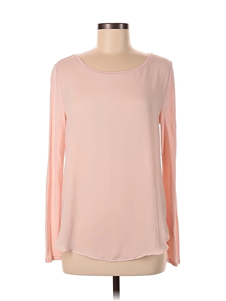Pre-owned Ann Taylor Loft Outlet Long Sleeve Blouse In Pink