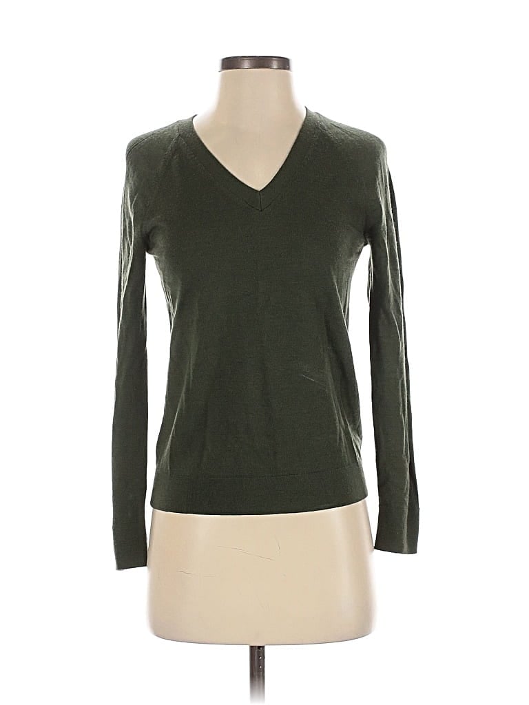 Pre-owned Banana Republic Wool Pullover Sweater In Green
