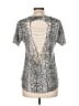 Miss Majesty Silver Short Sleeve Top Size M - photo 2