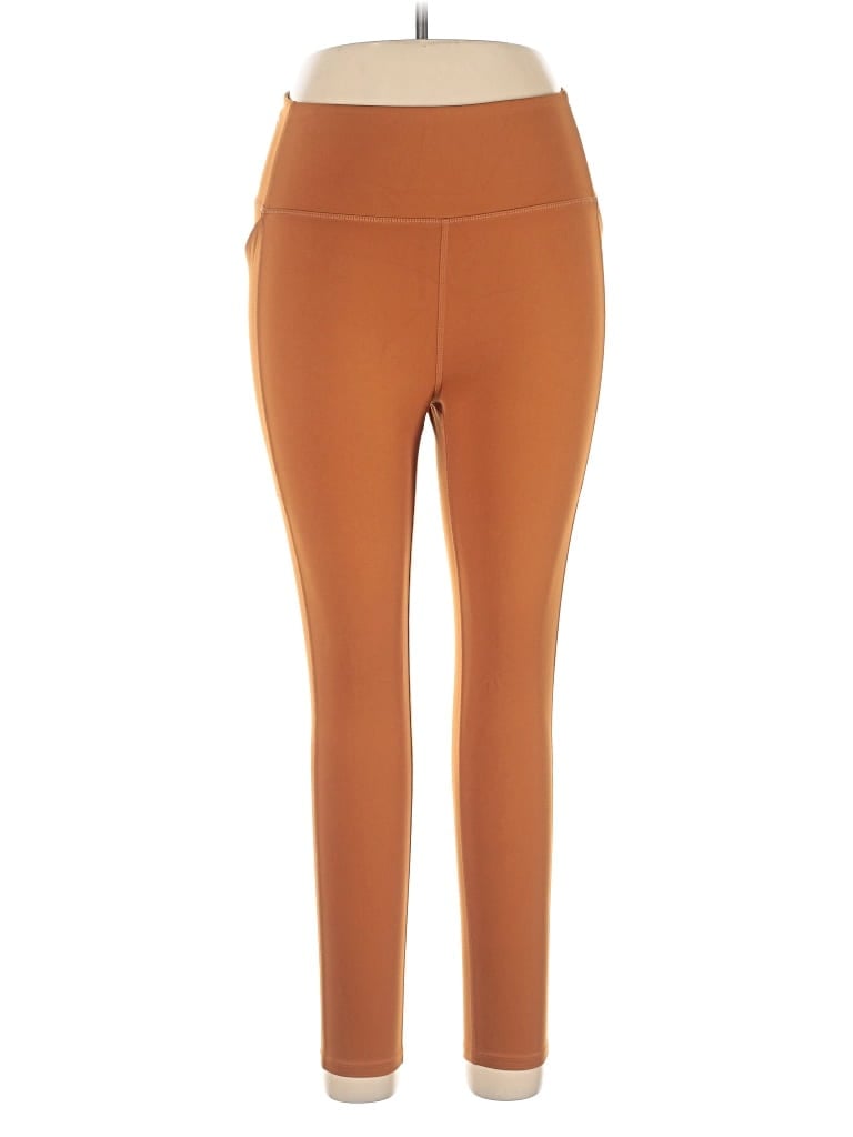 Pre-owned Girlfriend Collective Active Pants In Brown