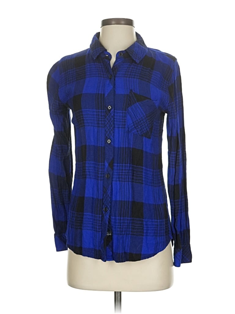 Pre-owned Rails Long Sleeve Button Down Shirt In Blue