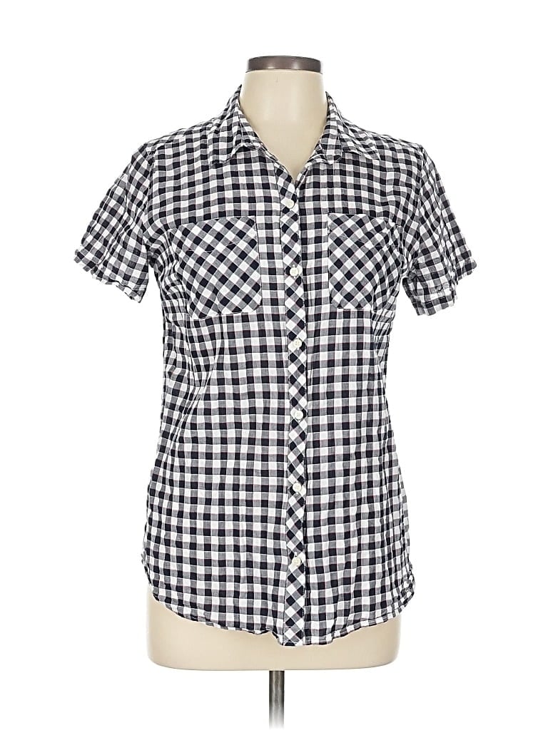 Pre-owned Eddie Bauer Short Sleeve Polo Shirt In Blue