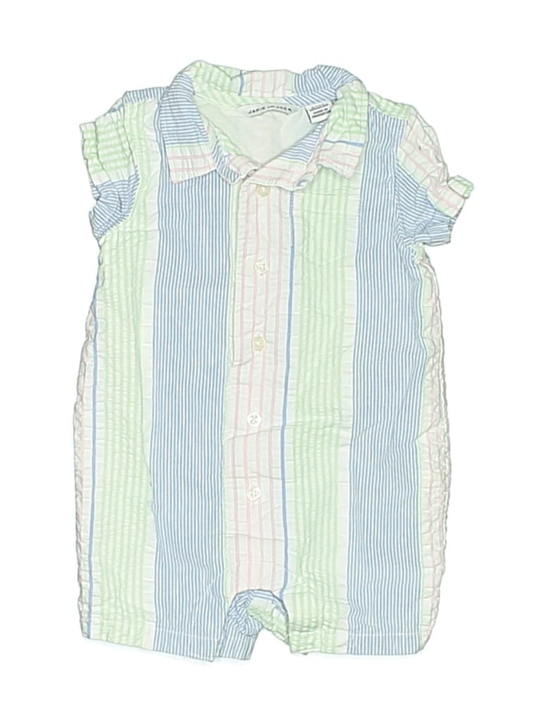 Pre-owned Janie And Jack Babies' Short Sleeve Outfit In Blue