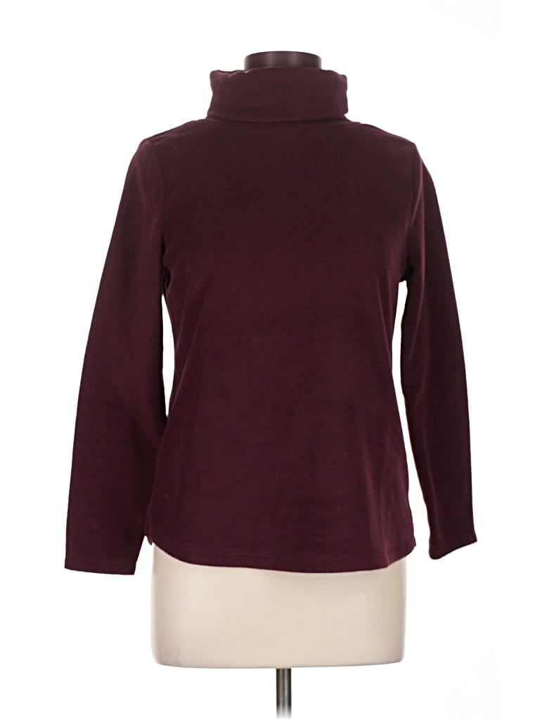 Pre-owned Talbots Turtleneck Sweater In Burgundy