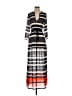 MICHAEL Michael Kors 100% Polyester Stripes Black Gray Casual Dress Size XXS - photo 1