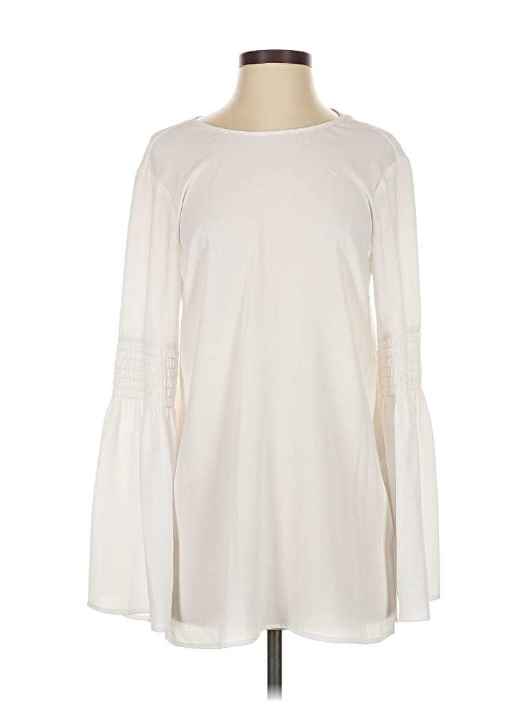 Pre-owned Michael Michael Kors Long Sleeve Blouse In White