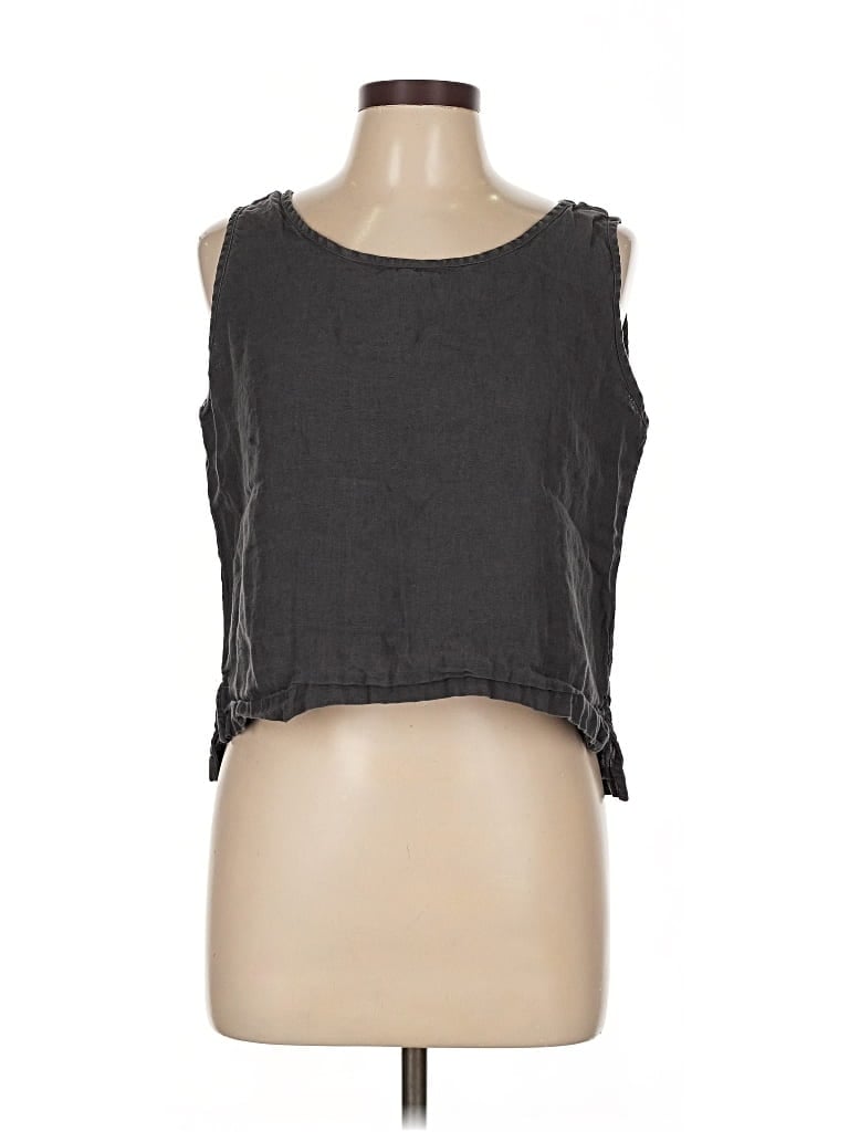 Pre-owned Parachute Sleeveless Top Gray Scoop Neck Tops