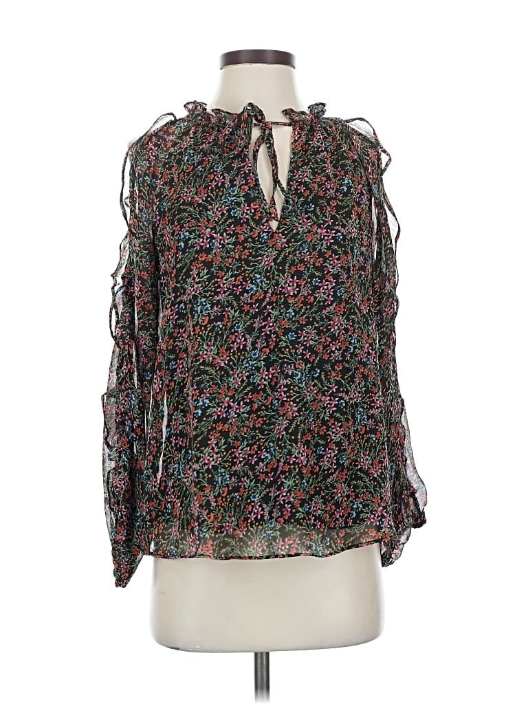 Pre-owned 1.state 3/4 Sleeve Blouse In Black