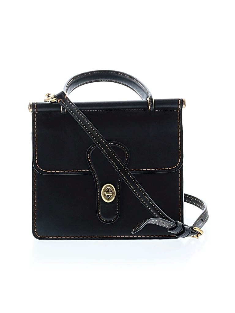 Pre-owned Coach Leather Satchel In Black