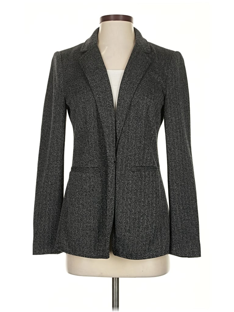 Pre-owned Ann Taylor Loft Blazer Jacket In Gray