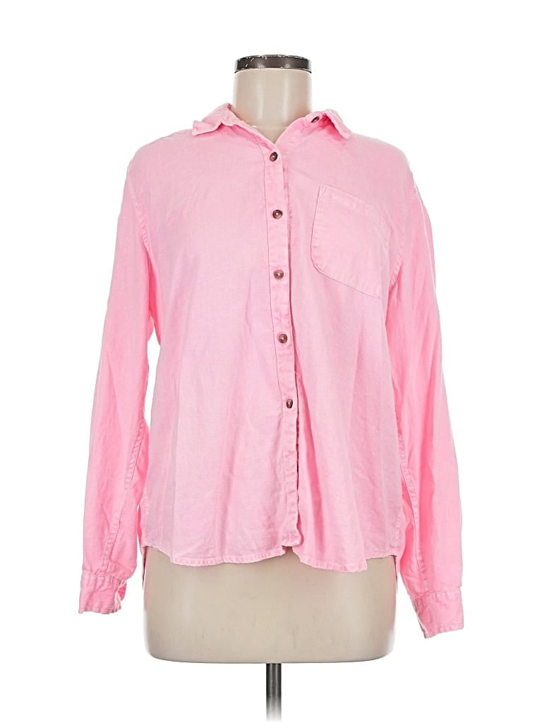Pre-owned Universal Thread Long Sleeve Button Down Shirt In Pink
