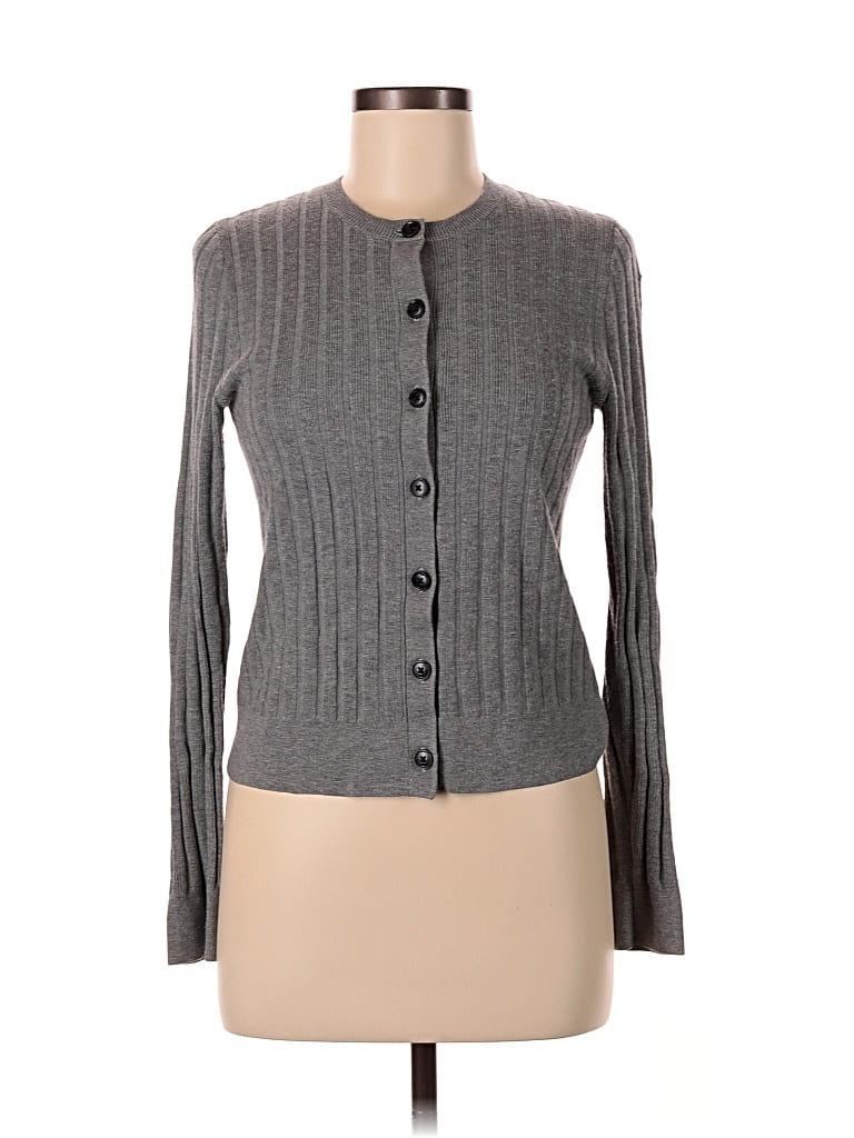 Pre-owned Ann Taylor Long Sleeve T-shirt In Gray