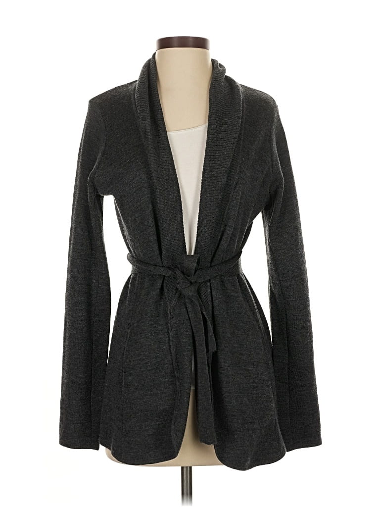 Pre-owned Bcbgmaxazria Wool Cardigan Sweater In Gray