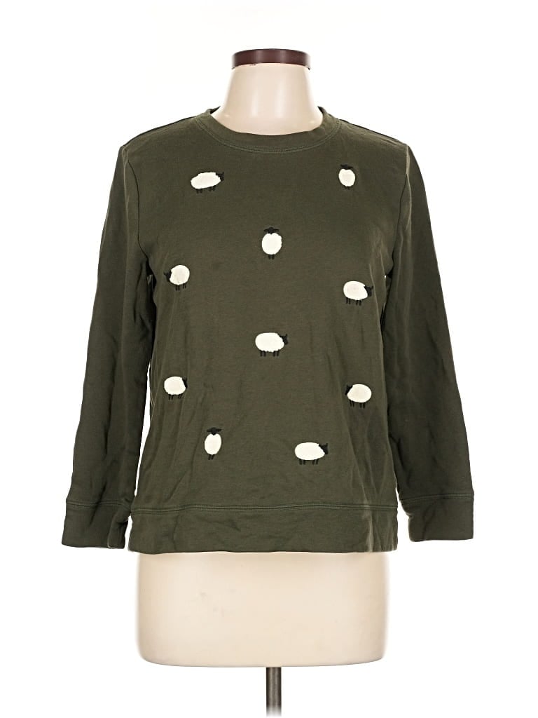 Pre-owned Talbots Outlet Sweatshirt In Green