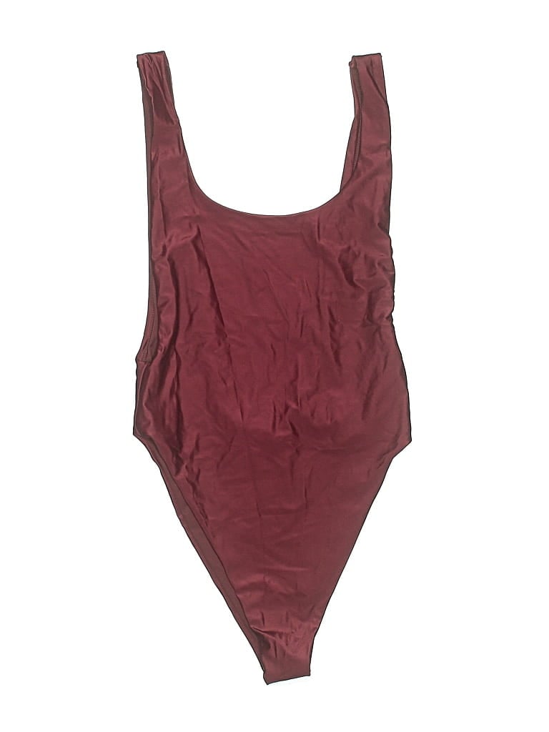 Pre-owned Aerie Bodysuit In Burgundy