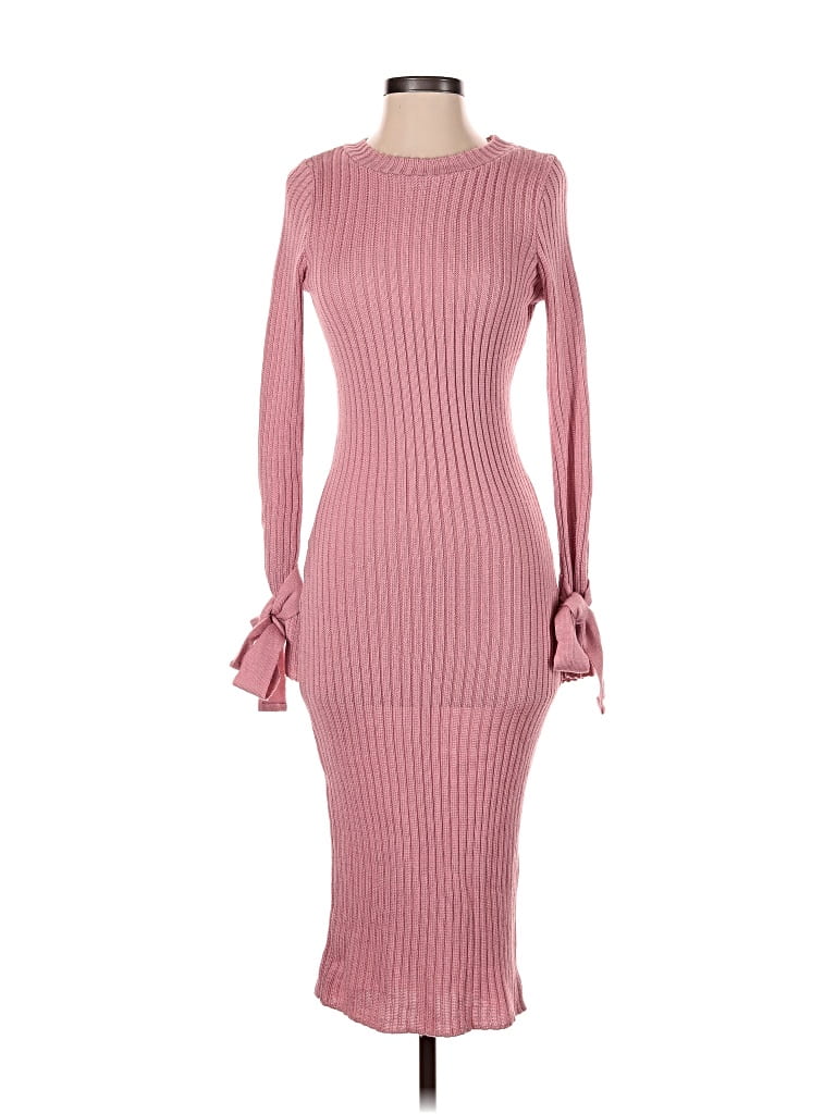 ASOS Casual Dress - Sweater Dress: Pink Dresses - Used - Size 0
