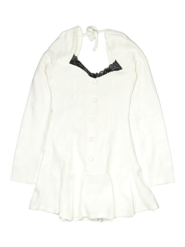 Pre-owned Prettylittlething Casual Dress In White