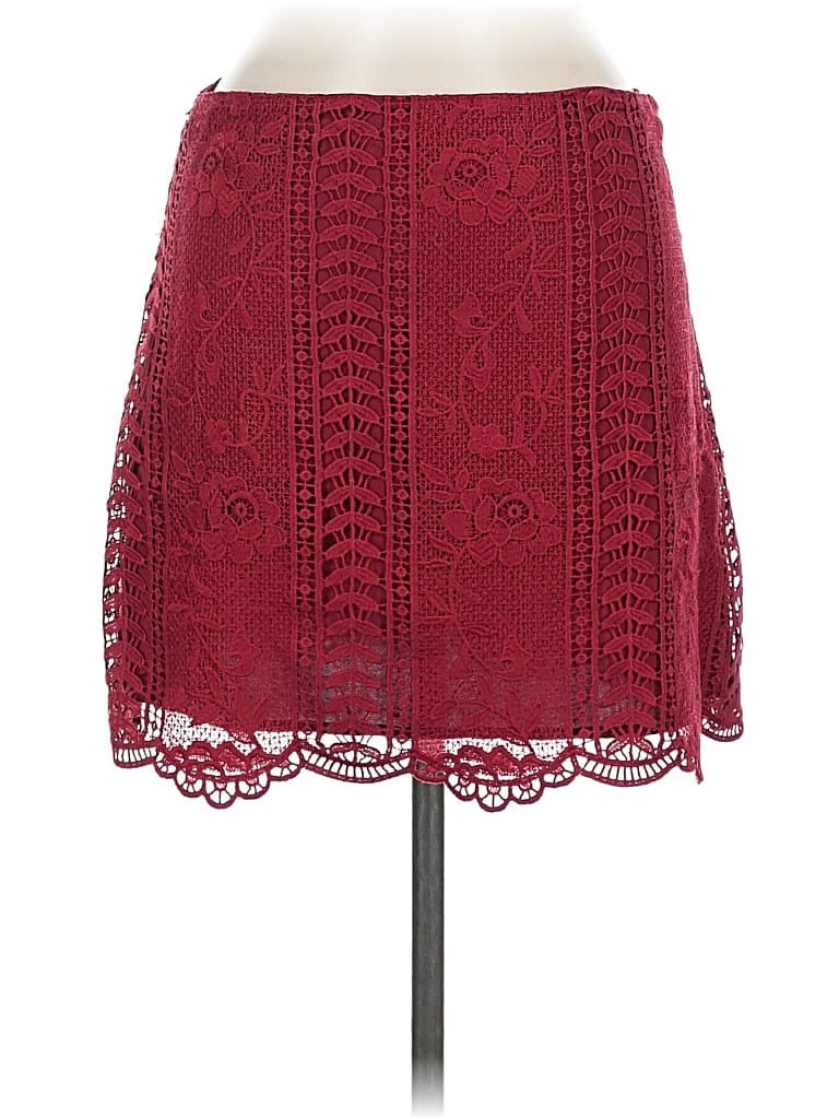 Pre-owned Abercrombie & Fitch Casual Skirt In Burgundy