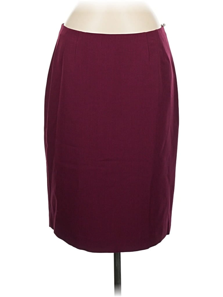 Pre-owned Kasper Formal Skirt In Burgundy