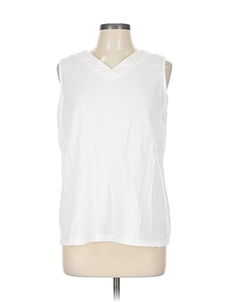 Pre-owned Assorted Brands Sleeveless Blouse In White