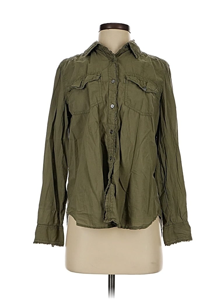 Pre-owned Sundance Long Sleeve Button Down Shirt In Green