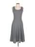 Studio One Solid Gray Casual Dress Size 10 - photo 1