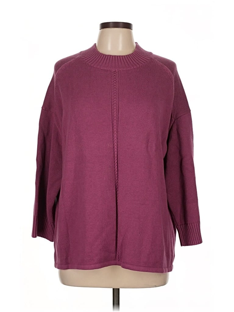 Pre-owned Coldwater Creek Pullover Sweater In Burgundy