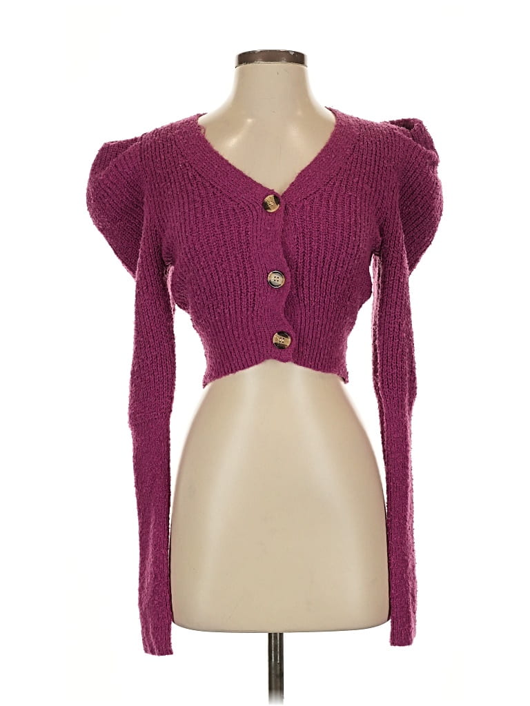 Pre-owned Hyfve Cardigan Sweater In Purple